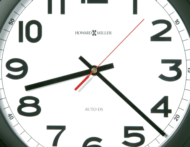 Howard Miller® Norcross Matte Black Wall Clock 1