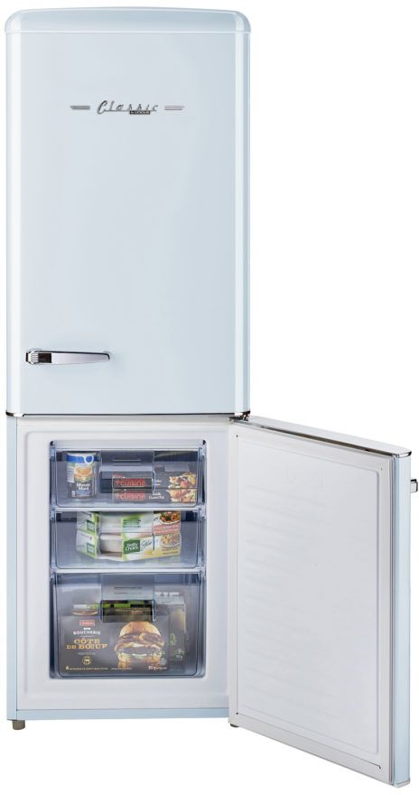 Unique® Appliances Classic Retro 7.0 Cu. Ft. Powder Blue Counter Depth Freestanding Bottom Freezer Refrigerator 3