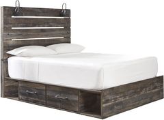 Signature Design by Ashley® Drystan Brown Queen 2-Drawers Panel Storage Bed