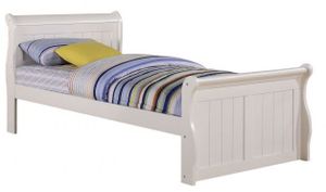Donco Kids Youth White Twin Sleigh Bed