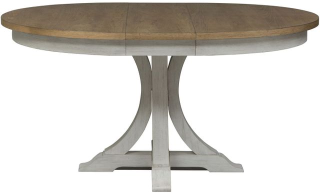 Liberty Furniture Farmhouse Reimagined 5 Piece Two-Tone Pedestal Table Set 2