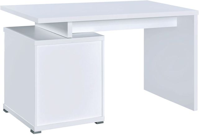 Coaster® Irving White 2-Drawer Office Desk With Cabinet  3