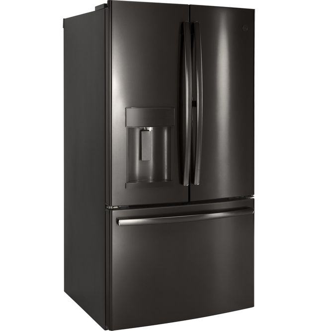 GE® 27.8 Cu. Ft. French Door Refrigerator-Black Stainless Steel 1