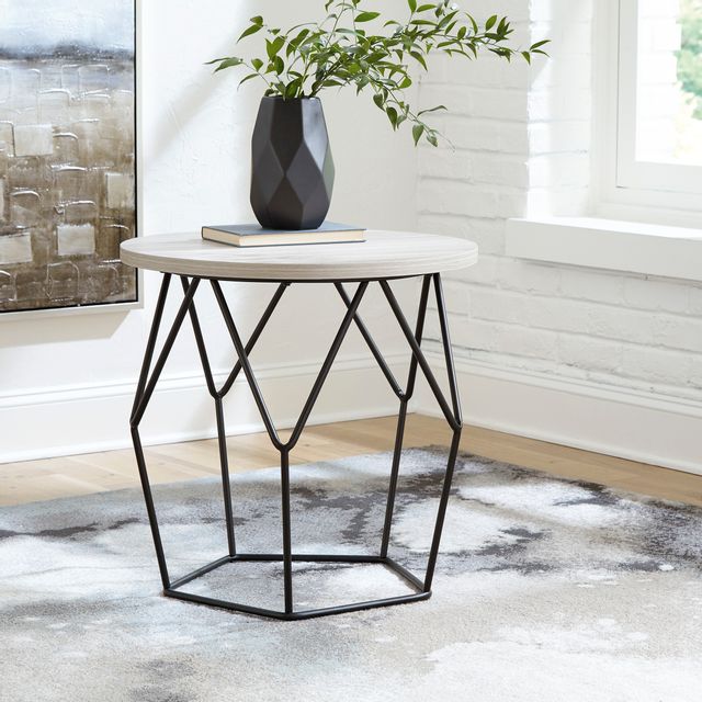 Signature Design by Ashley® Waylowe Light Brown/Black End Table 3