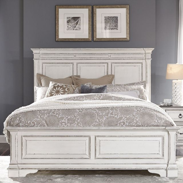 Liberty Furniture Abbey Park Antique White Queen Panel Bed 15