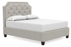 Bassett® Furniture Custom Upholstered Florence Leather King Clipped Corner Storage Bed