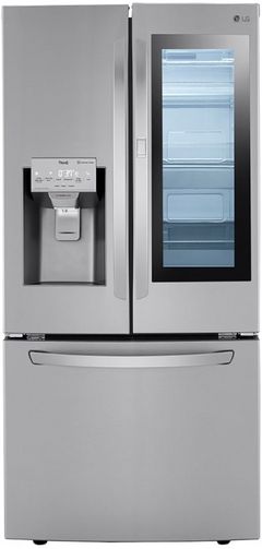 Réfrigérateur à portes françaises de 33 po LG de 24.4 pi³ - Acier inoxydable résistant aux traces de doigts