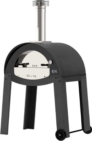 XO 42" Black Charcoal Powder Coat Freestanding Wood Fired Pizza Oven