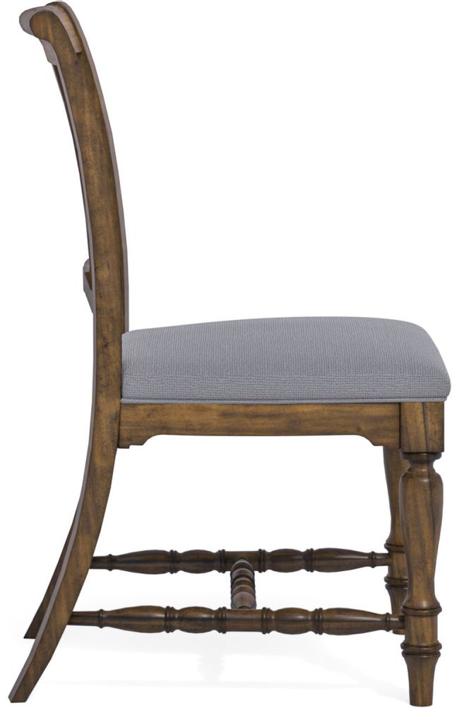 Flexsteel® Plymouth® Distressed Medium Brown Upholstered Dining Chair 3