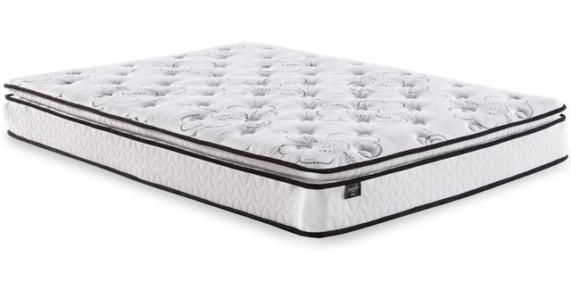 Sierra Sleep® By Ashley® 10 Inch Bonnell Pillow Top 2-Piece White Queen Mattress Set-1
