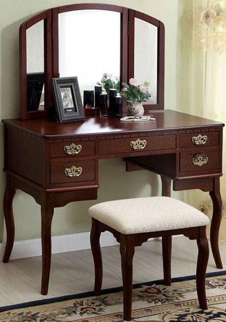 Furniture of America® Ashland Cherry Vanity Set