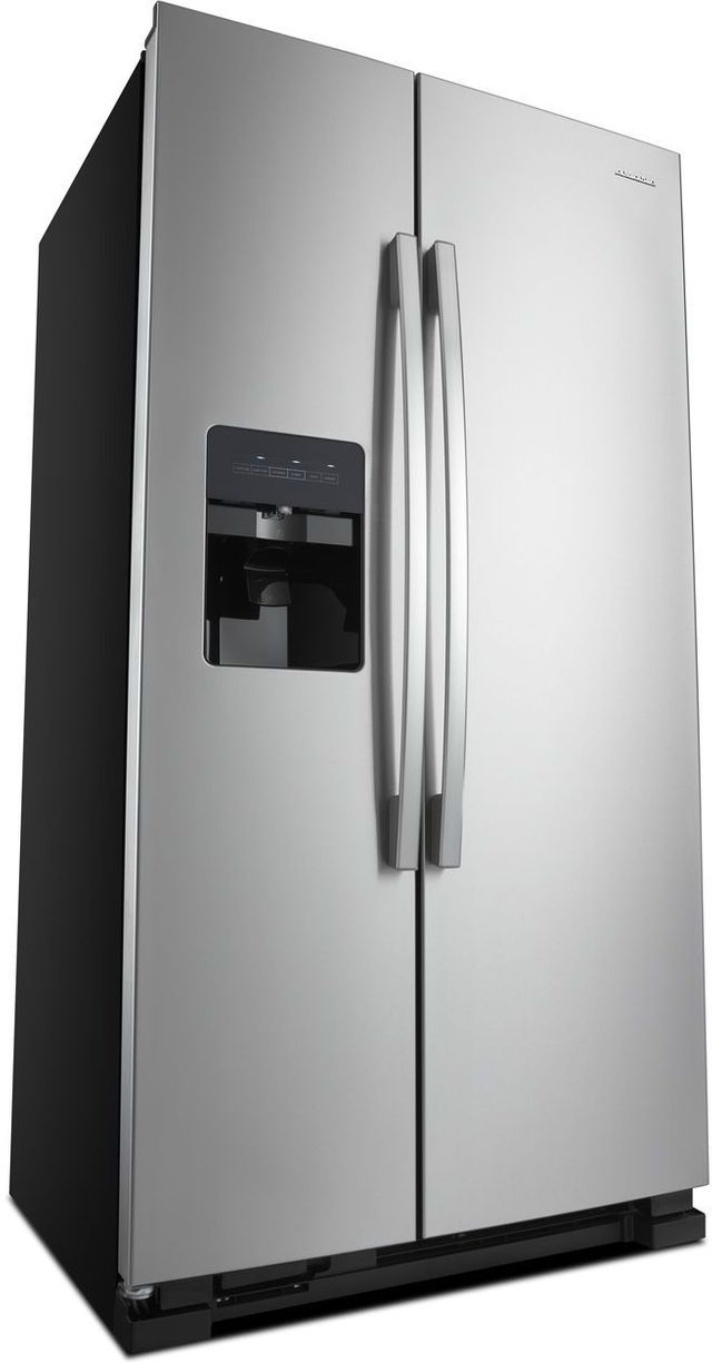 Amana® 24.6 Cu. Ft. Black on Stainless Side-By-Side Refrigerator-3