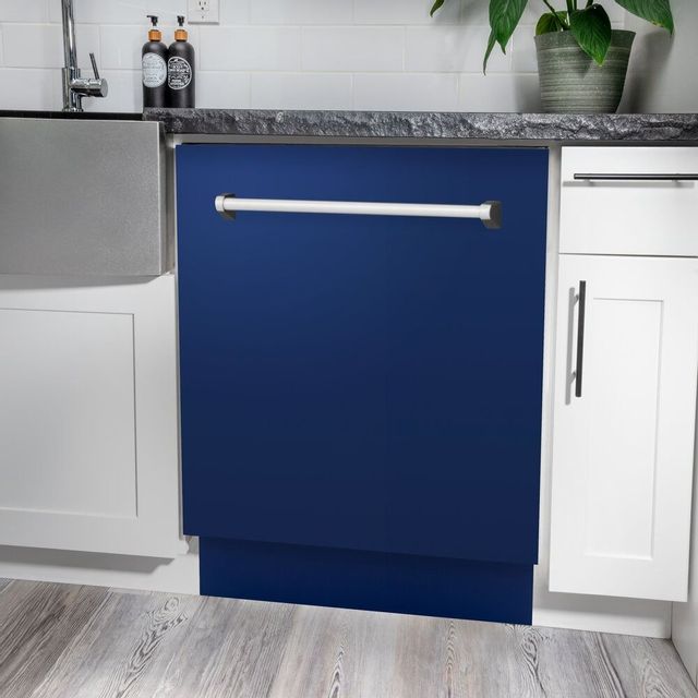 ZLINE 24" Blue Gloss Built In Dishwasher 4