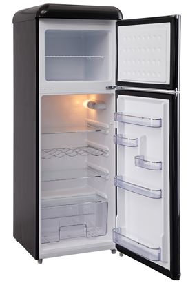 Epic® 7.5 Cu. Ft. Retro Black Top Freezer Refrigerator 2