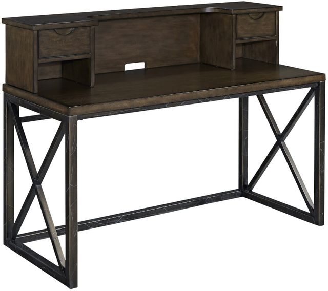 homestyles® Xcel Brown Desk with Hutch