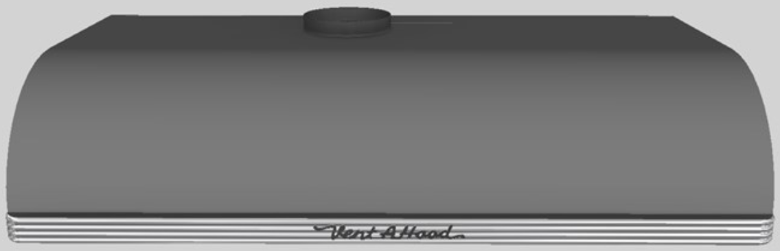 Vent-A-Hood® 42"  Retro Style Under Cabinet Range Hood-Gunsmoke