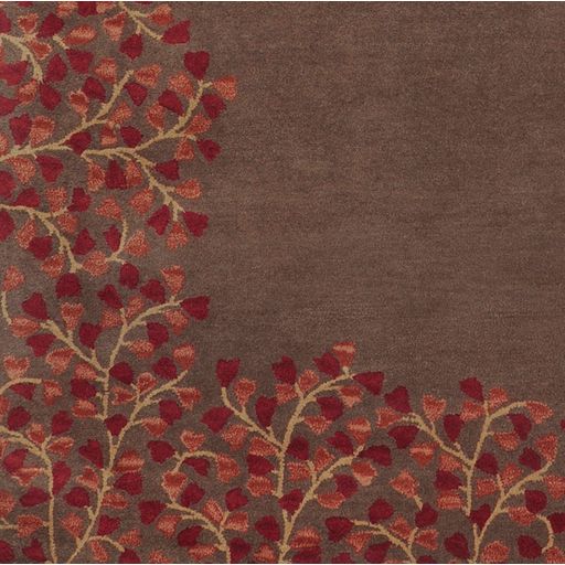 Surya Athena Burgundy/Brown Floral 5' x 9' Rug 5