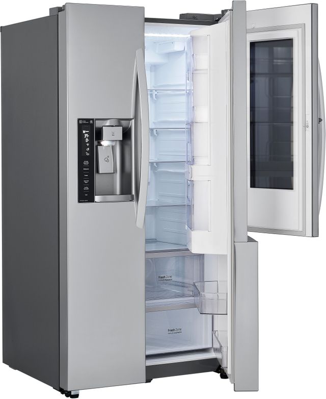 LG 21.7 Cu. Ft. Stainless Steel Counter Depth Side-By-Side Refrigerator 10