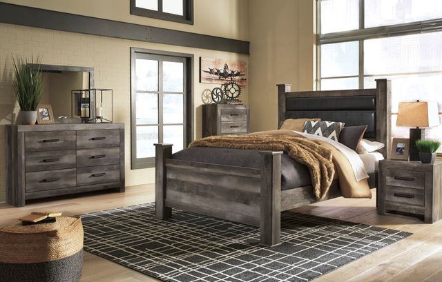 Signature Design by Ashley® Wynnlow Gray King Poster Bed 2