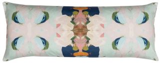 Laura Park Designs Monet's Garden Navy 14" x 36" Bolster Pillow
