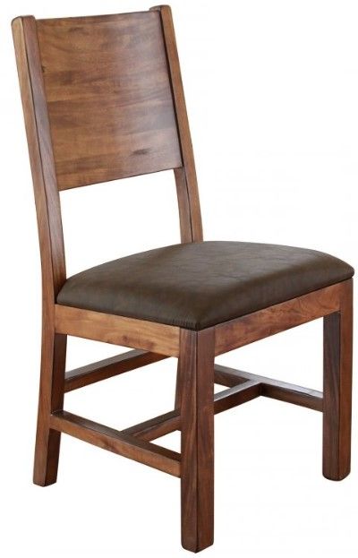 International Furniture Direct Parota 2-Piece Brown Side Chair Set-0