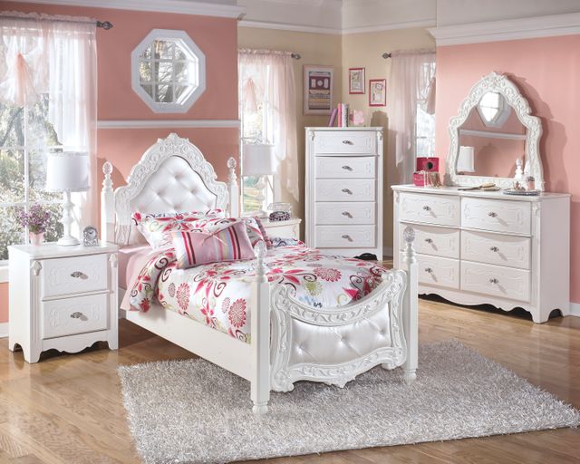 Signature Design by Ashley® Exquisite White Full Poster Bed 2