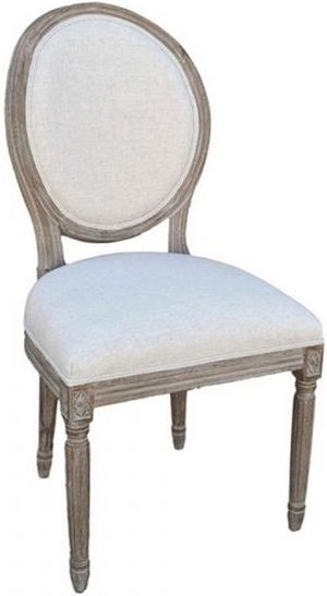 Atelier Home Louis Natural Ecru Round Back Side Chair