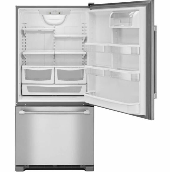 Réfrigérateur à congélateur inférieur de 30 po Maytag® de 18,7 pi³ - Acier inoxydable résistant aux traces de doigts 1