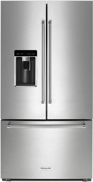 KitchenAid® 23.76 Cu. Ft. Stainless Steel Counter Depth French Door Refrigerator