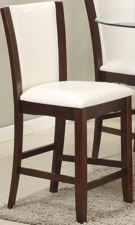 Crown Mark Camelia Espresso/Neutral White Counter Dining Side Chair-1