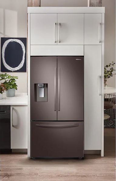 Samsung 22.6 Cu. Ft. Fingerprint Resistant Tuscan Stainless Steel French Door Counter Depth Refrigerator 7