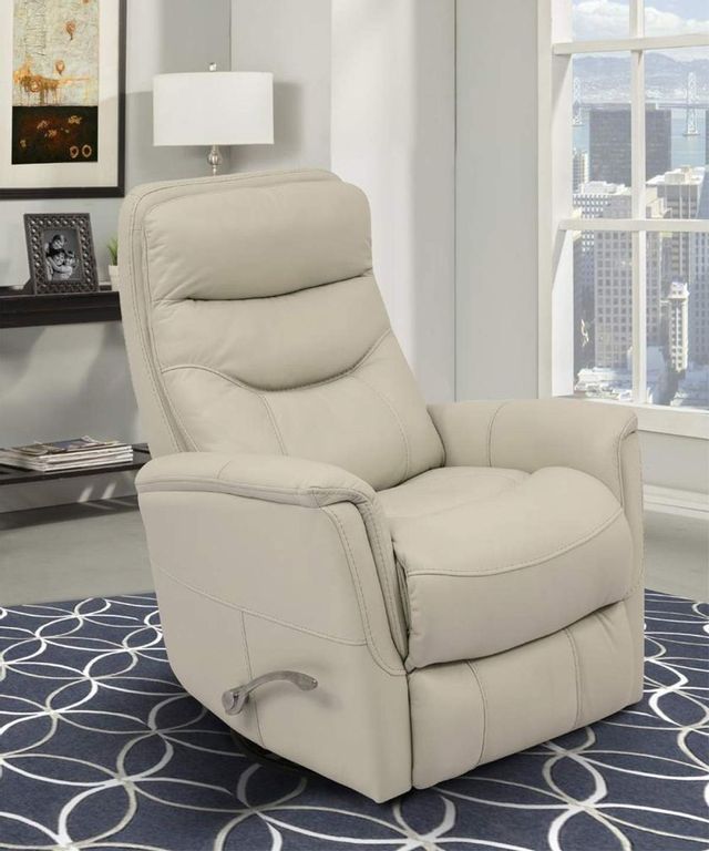 Parker House® Gemini Ivory Manual Leather Swivel Glider Recliner-3