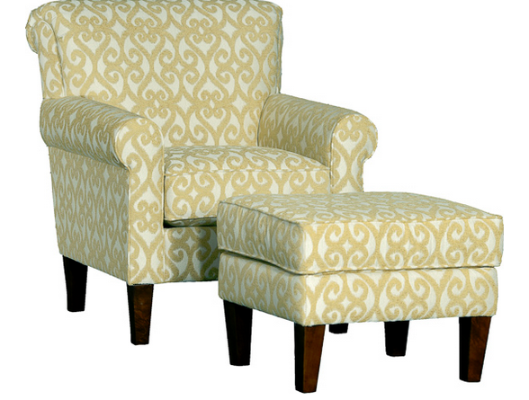 Mayo Furniture Living Room Chair & Ottoman 0