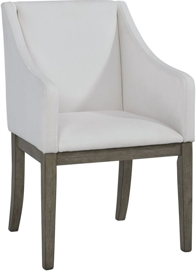 Benchcraft® Anibecca Gray/Off White Dining Arm Chair-0