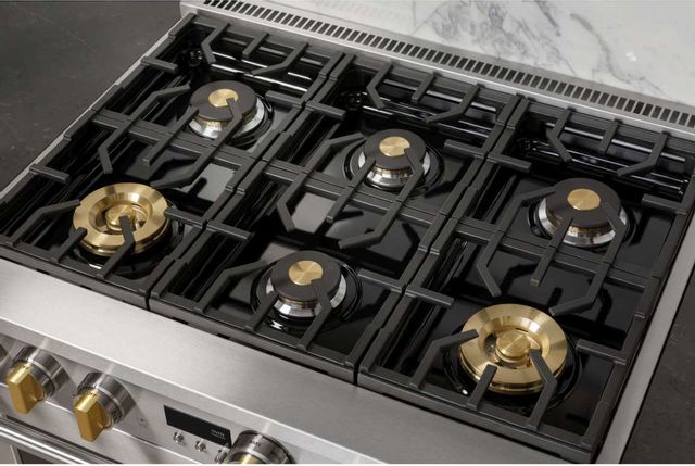 Monogram® Statement Collection 36" Stainless Steel Pro Style Gas Range 5