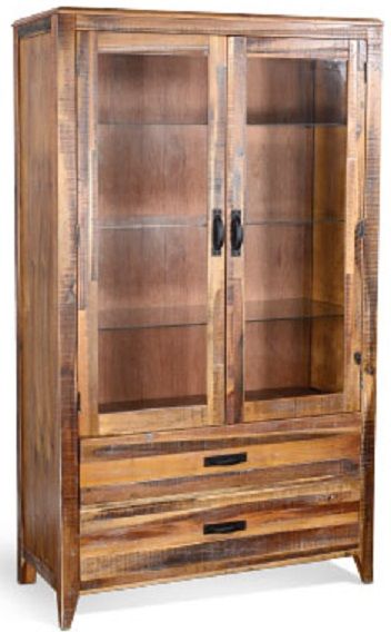 Sunny Designs Havana Rustic Acacia Curio Cabinet-1905RA | Western