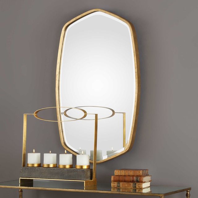 Uttermost® by David Frisch Duronia Antiqued Gold Mirror-2
