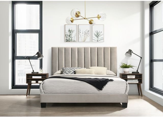 Elements International Coyote 3 Piece Caroll Gray Queen Bed With Two End Table Set Knight Furniture Mattress Gainsville Tx Sherman Tx