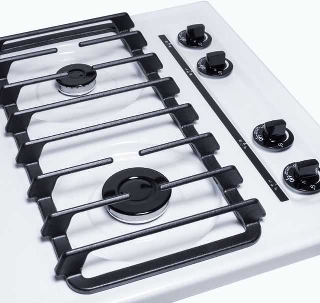 Summit® 24" White Gas Cooktop 3