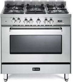 Scratch and Dent - Verona® 36" Free Standing Dual Fuel Range-Stainless Steel