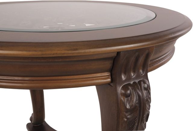 Signature Design by Ashley® Norcastle Dark Brown Round End Table 4