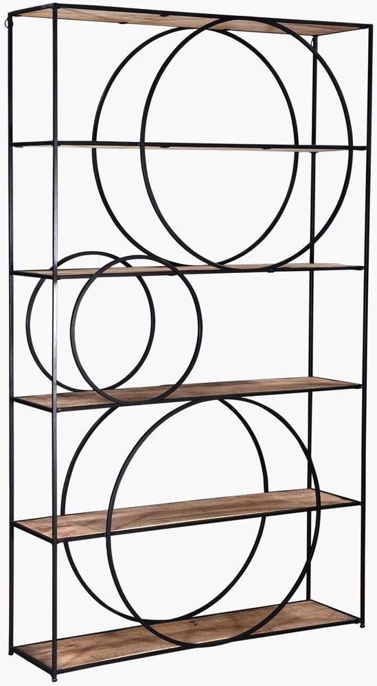 Crestview Collection Harmony Brown Circle Etagere-0