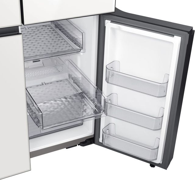 Samsung Bespoke 22.8 Cu. Ft. White Glass French Door Refrigerator 8