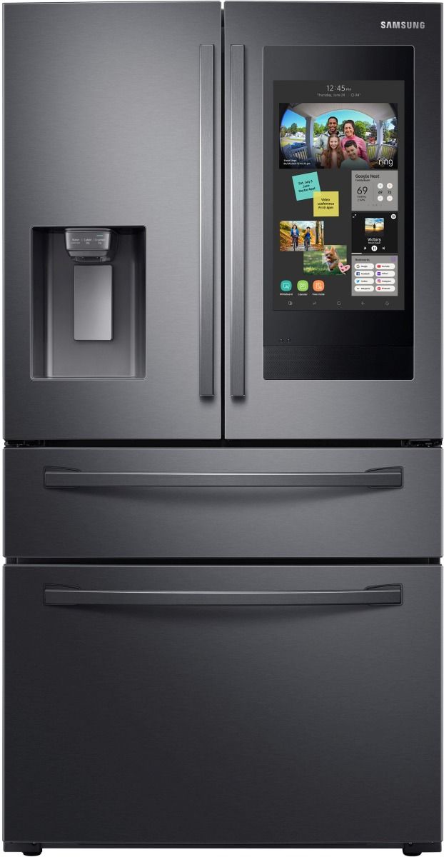 Samsung 27.7 Cu. Ft. Fingerprint Resistant Black Stainless Steel French  Door Refrigerator