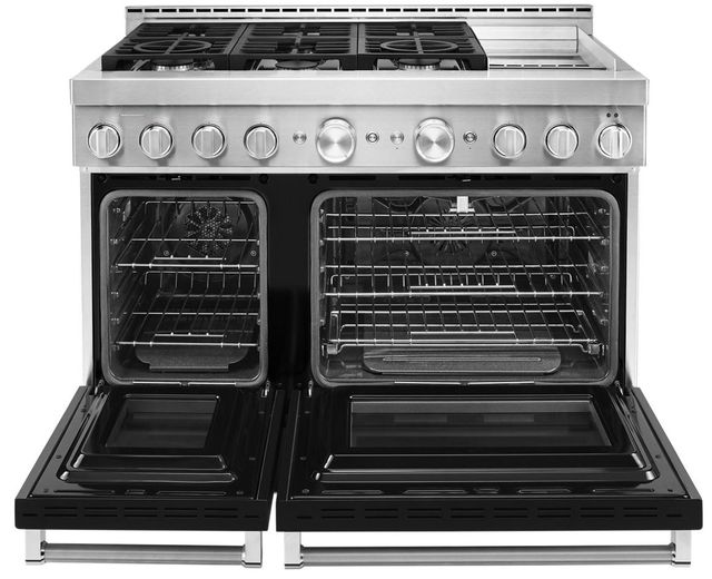 KitchenAid® 48" Imperial Black Smart Commercial-Style Gas Range with Griddle-3