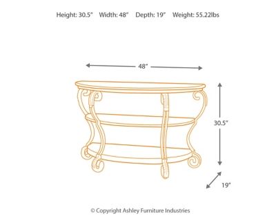 Signature Design by Ashley® Nestor Medium Brown Sofa Table 8