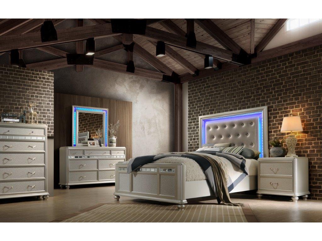 Light up king store bedroom set