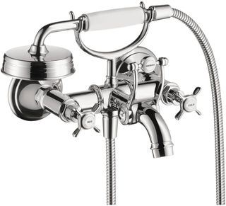 AXOR Montreux Chrome 2-Handle Wall-Mounted Tub Filler with Cross Handles and 1.8 GPM Handshower