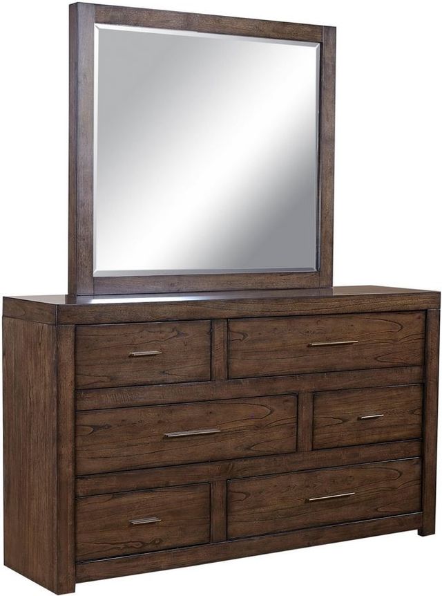 Aspenhome® Modern Loft Brownstone Dresser and Mirror Set-0