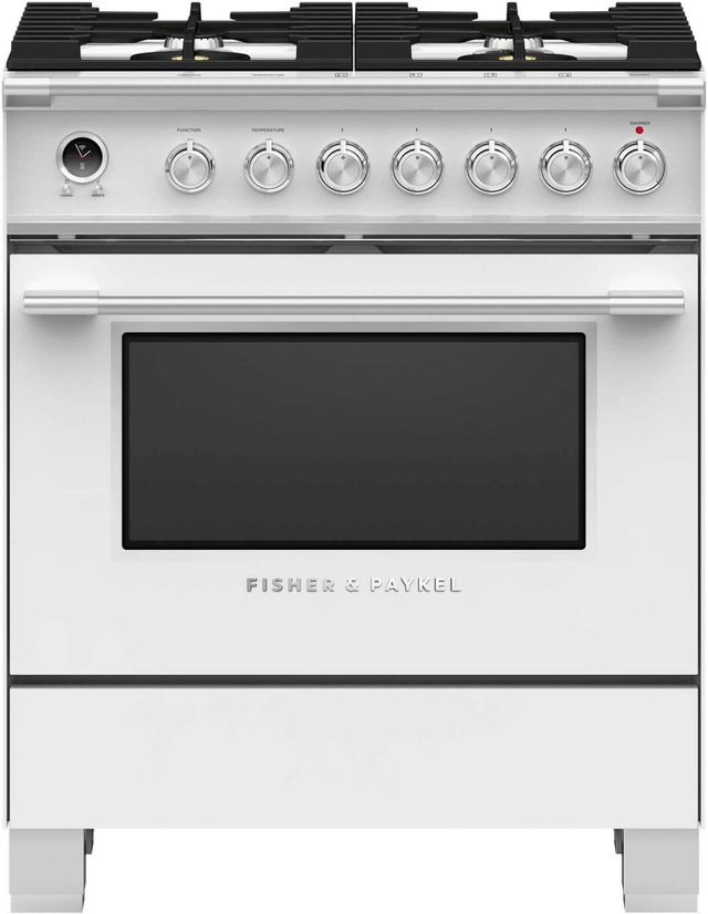 Fisher & Paykel 30" Brushed Stainless Steel Free Standing Dual Fuel Range 12